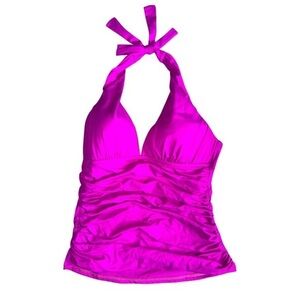 New La Blanca Tres Chic Halter Goddess Tankini Swimsuit Top 6